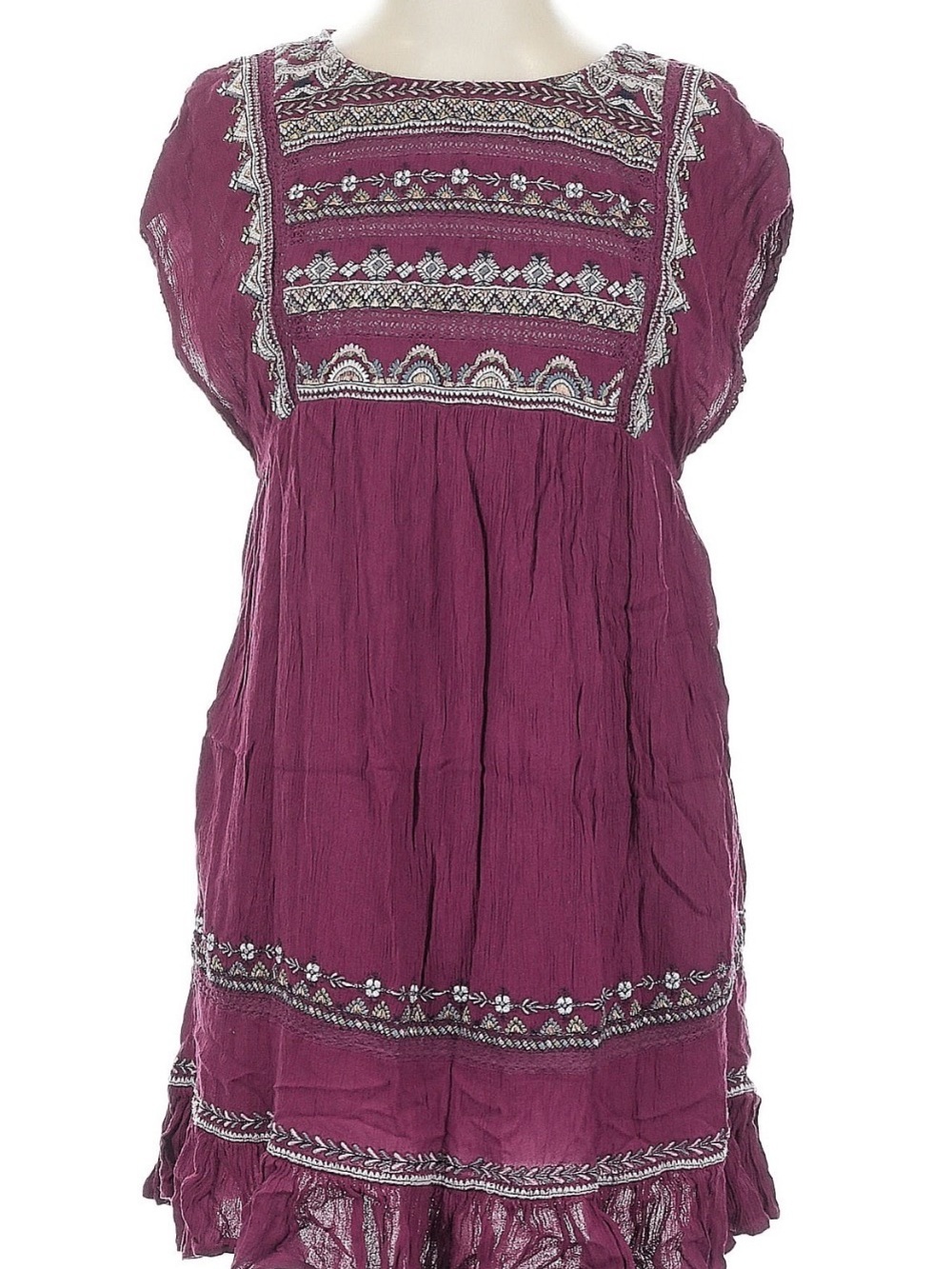 Free People boho festive embroidered mini dress